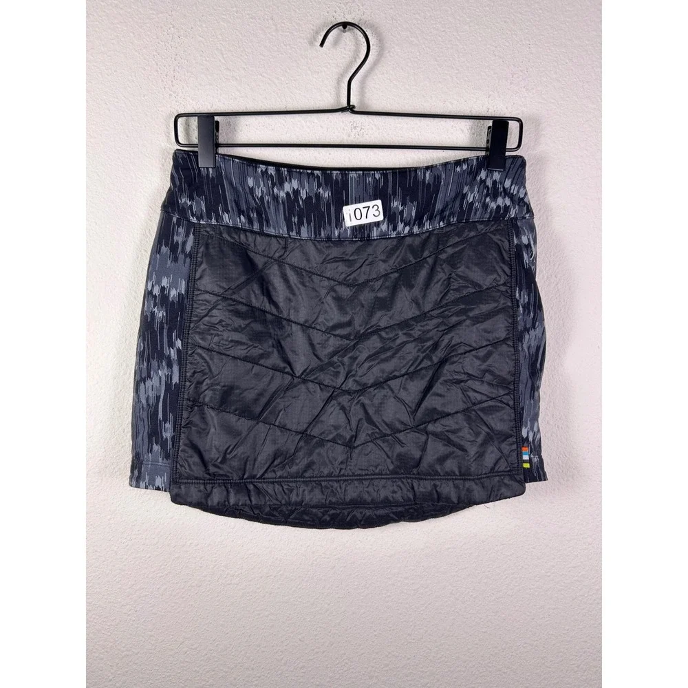 Smartwool Corbet 120 Quilted Insulated Skirt Black Gray Print Small